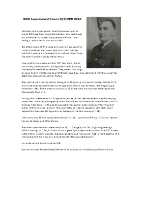 A preview of a PDF biography for Carson, Lewis Gerard